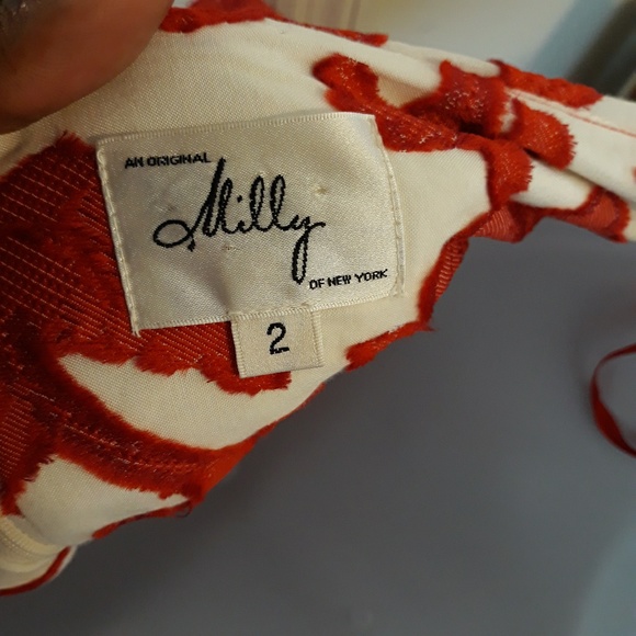 Milly| Floral Applique Strapless Mini Dress - Picture 2 of 8